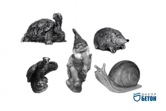 Форма для скульптури Орел, їжак, черепаха, гном, равлик