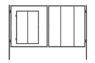 Металеві листові ворота (3x2м) + двері